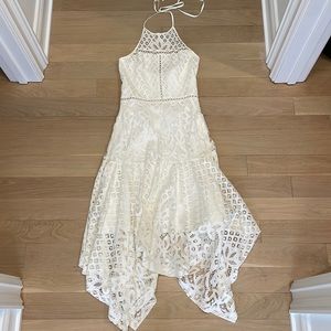 Parker white midi dress
